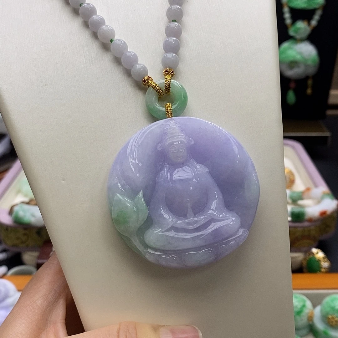 翡翠未镶嵌颈饰天然