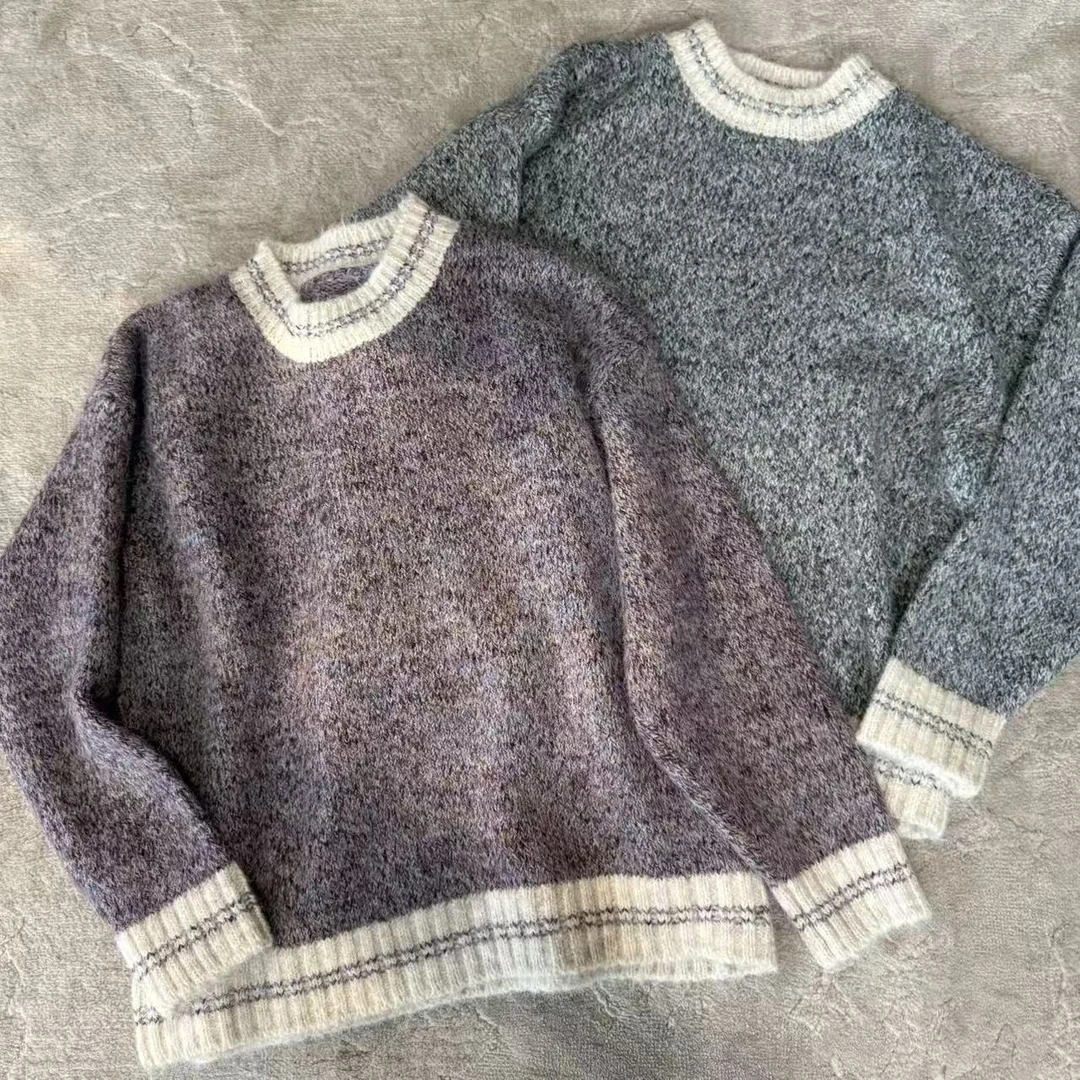 【大头韦韦】秋冬定制纱线夹花色加厚拉毛毛衣785171