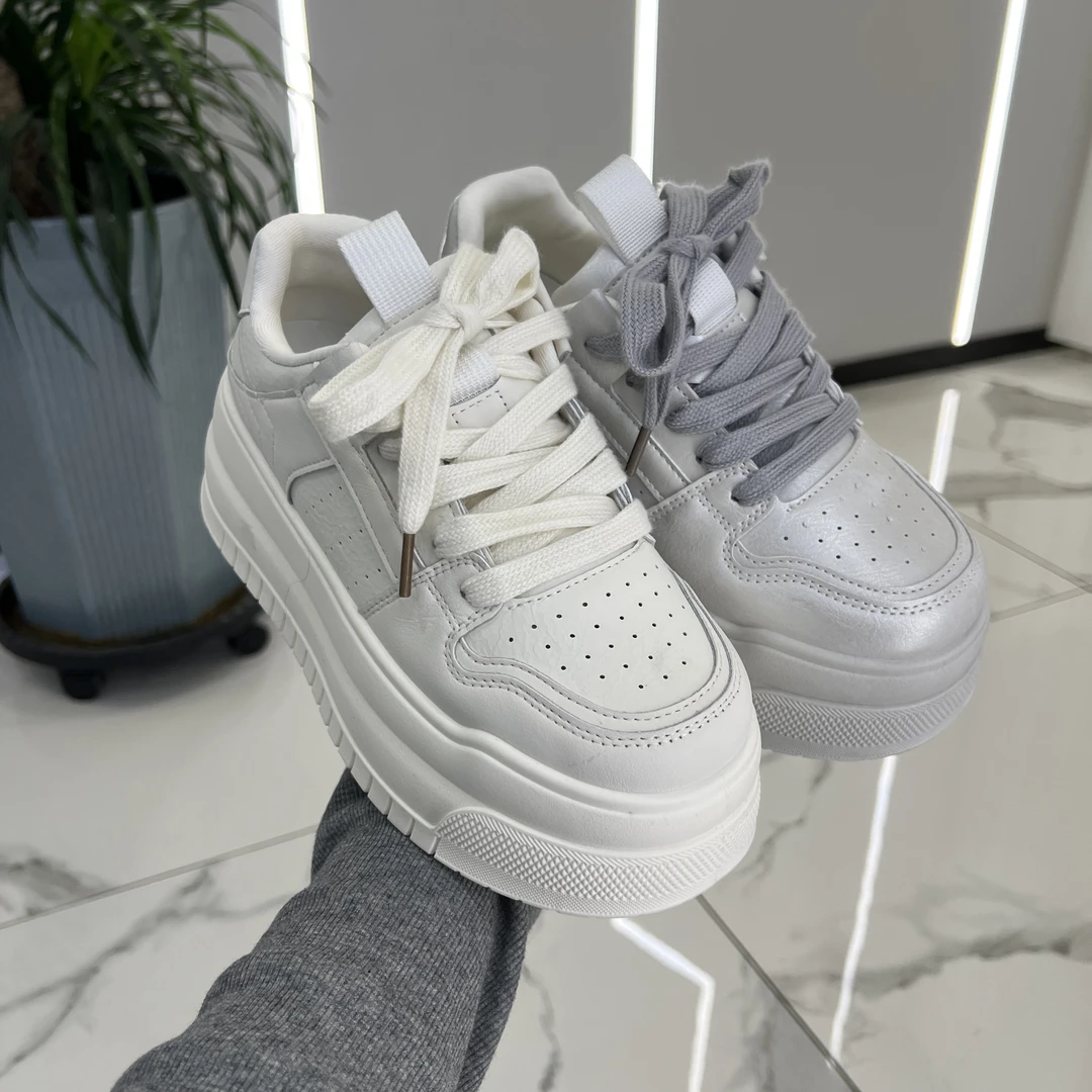 991韩版鞋复古厚底板鞋女秋季新款运动休闲百搭拼色小白鞋女