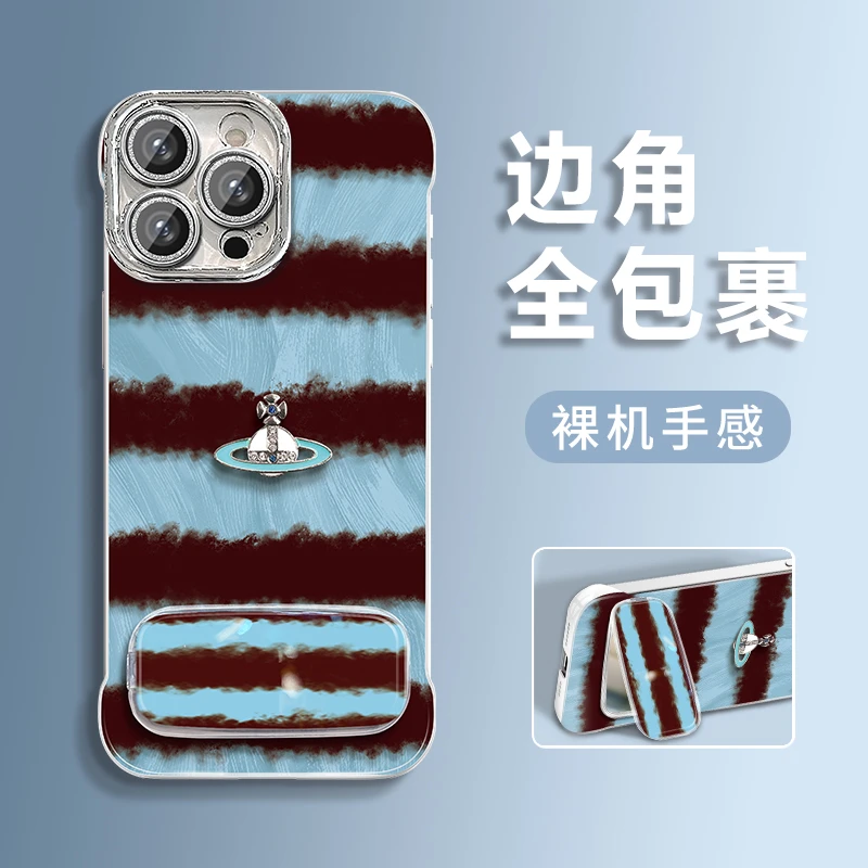 条纹星球适用苹果vivo华为oppo小米iPhone16羽纱无边框手机壳