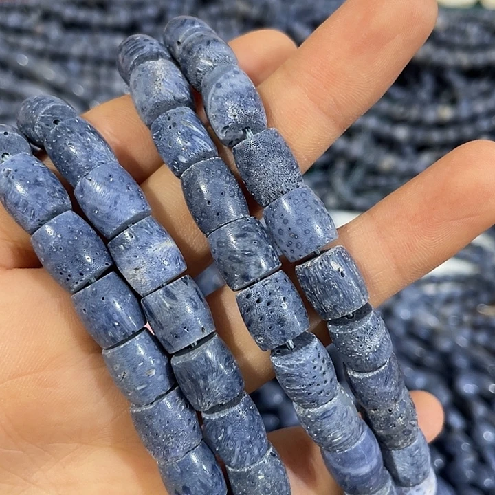 玛瑙/玉髓合金珠宝半成品一条9mm蓝精灵鼓珠