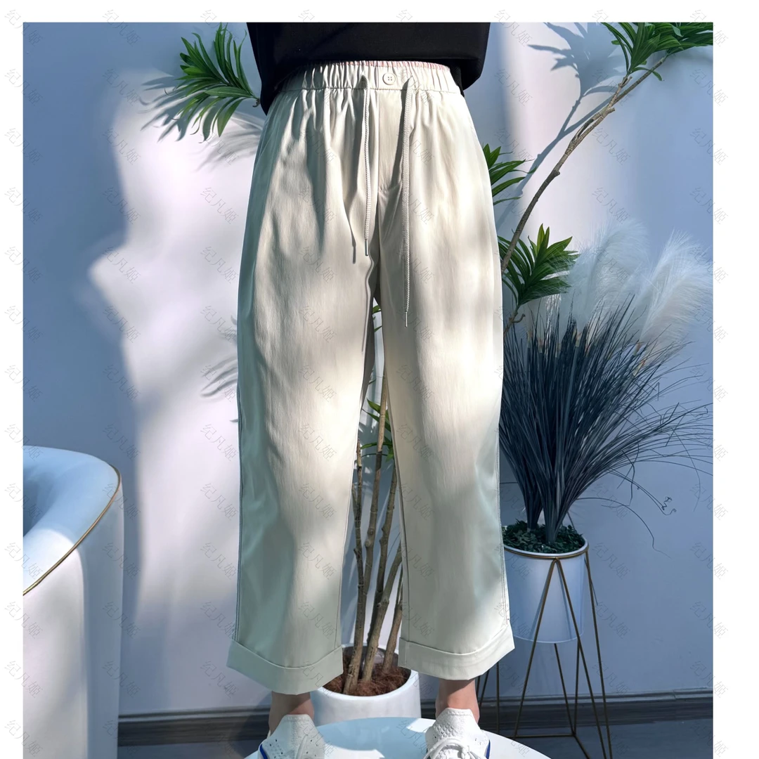 纪凡姬/2507-春夏季女高腰休闲薄款烟管直筒裤ins