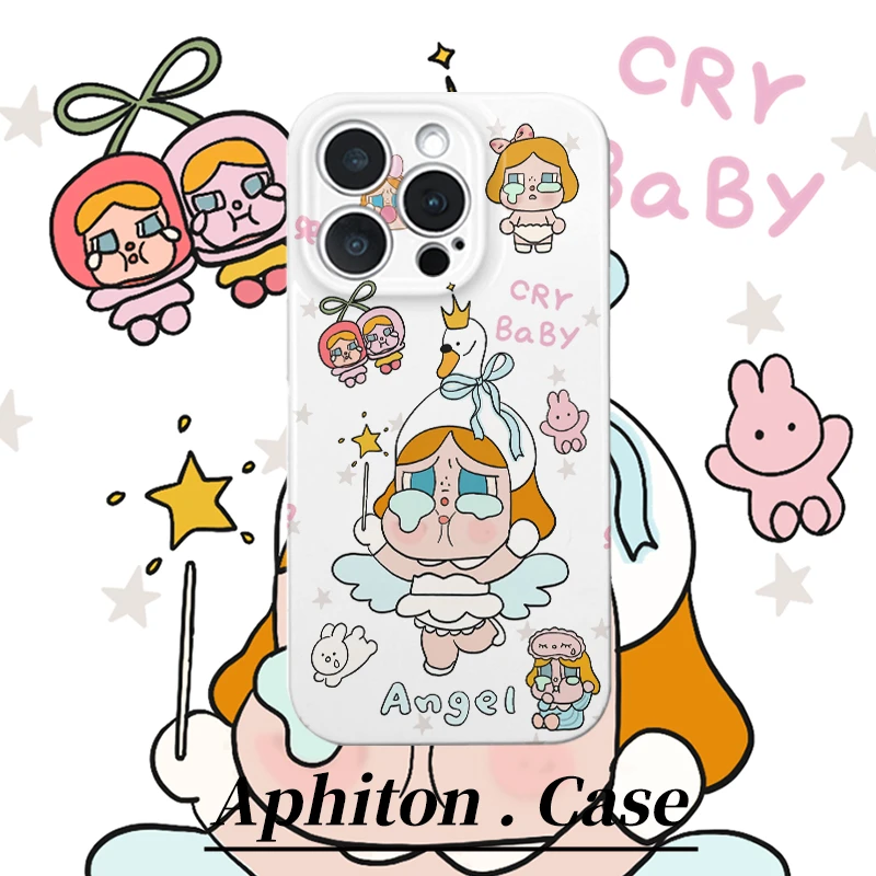 奥菲顿小天使芭蕾哭娃适用苹果16菲林手机壳华为P70vivoppo小米15