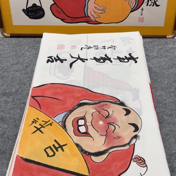 国画手绘禅意画一物一拍