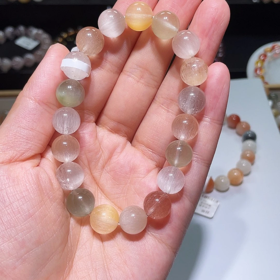 水晶手链未镶嵌小*兔毛手链，晶体通透