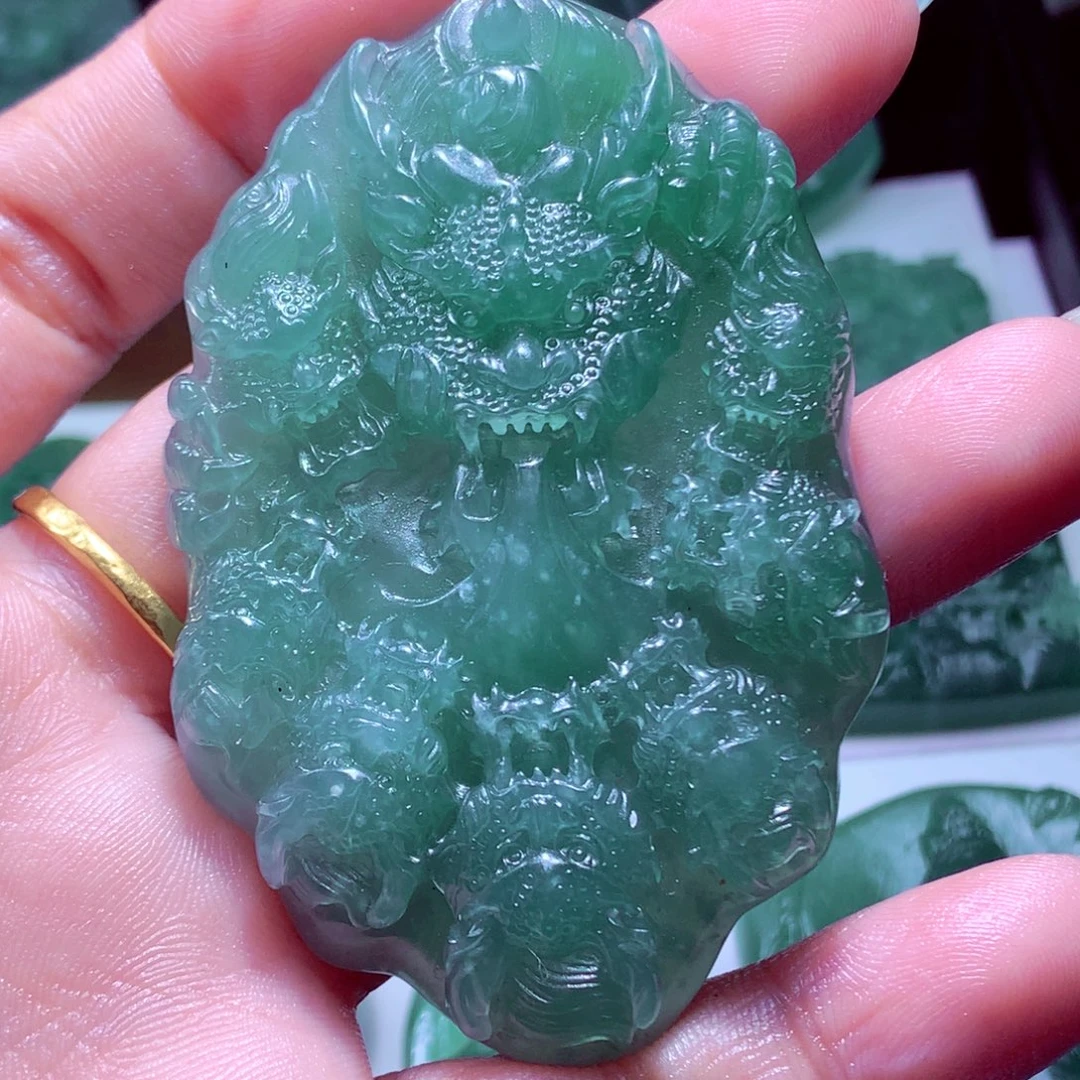 定制翡翠未镶嵌天然缅甸翡翠A货毛货挂件