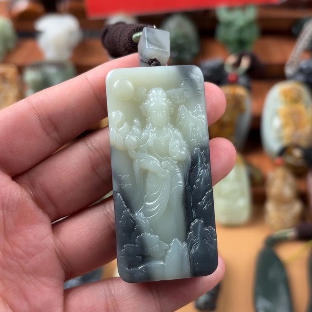 心***宽和田玉未镶嵌挂件