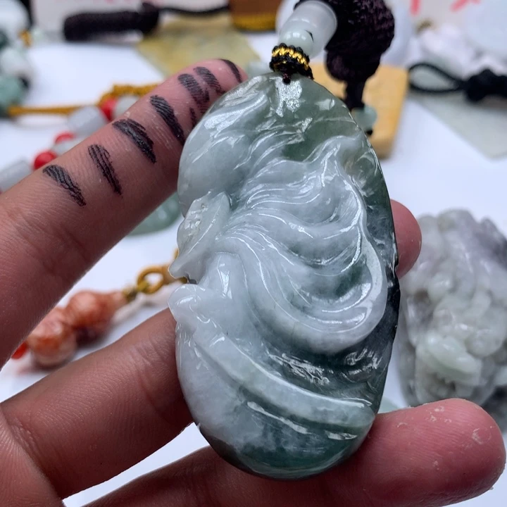 颈饰未镶嵌翡翠保真天然a货翡翠