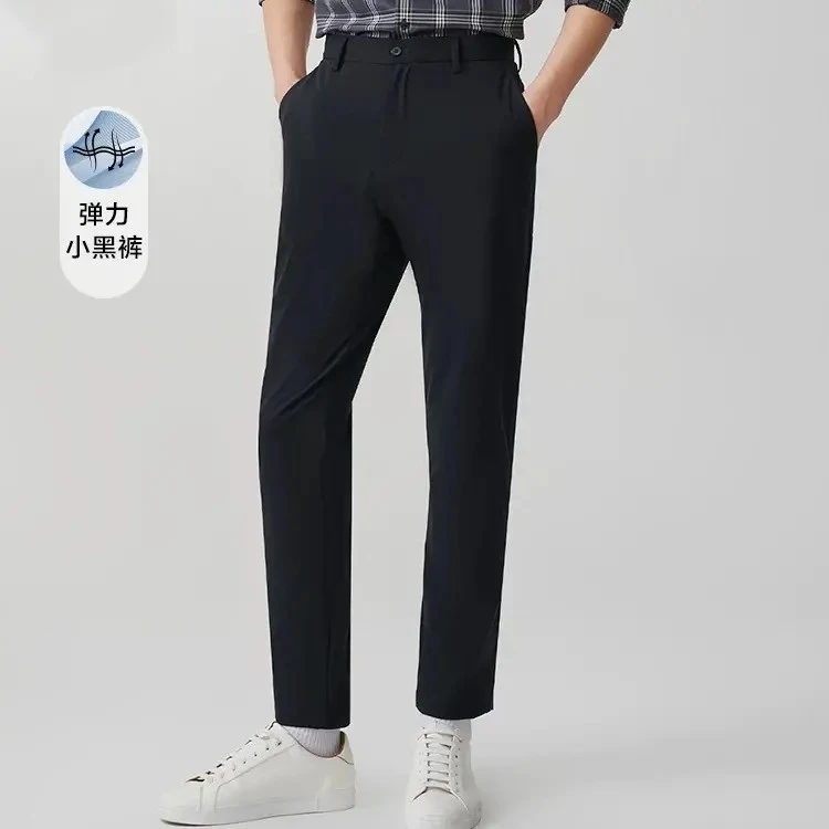 H标！高弹！春夏新款剪标弹力舒适亲肤柔软字母印花商务休闲西裤