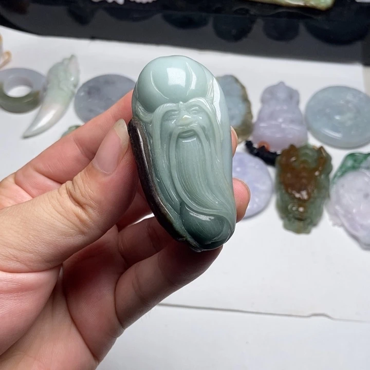 颈饰未镶嵌翡翠寿星15