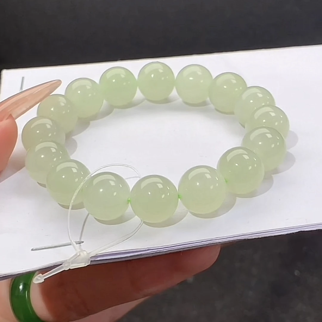 【精挑货头】天然正品和田玉q12g手串多色多样性发一串