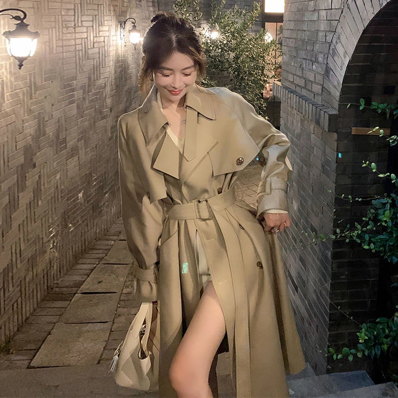 中长款风衣外套女2025年秋季新款小个子流行大衣英伦风高级感韩系