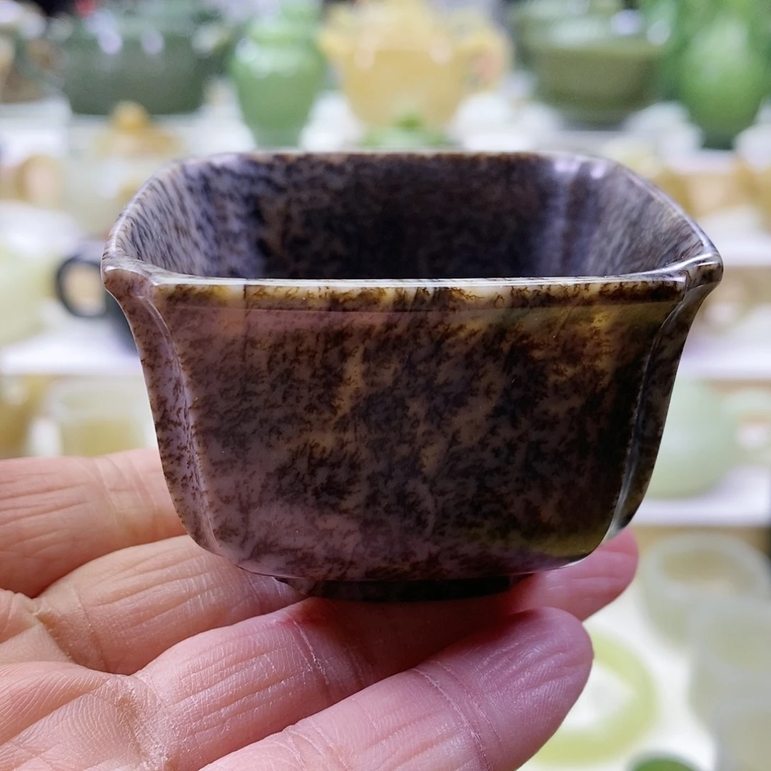 和田玉茶杯未镶嵌