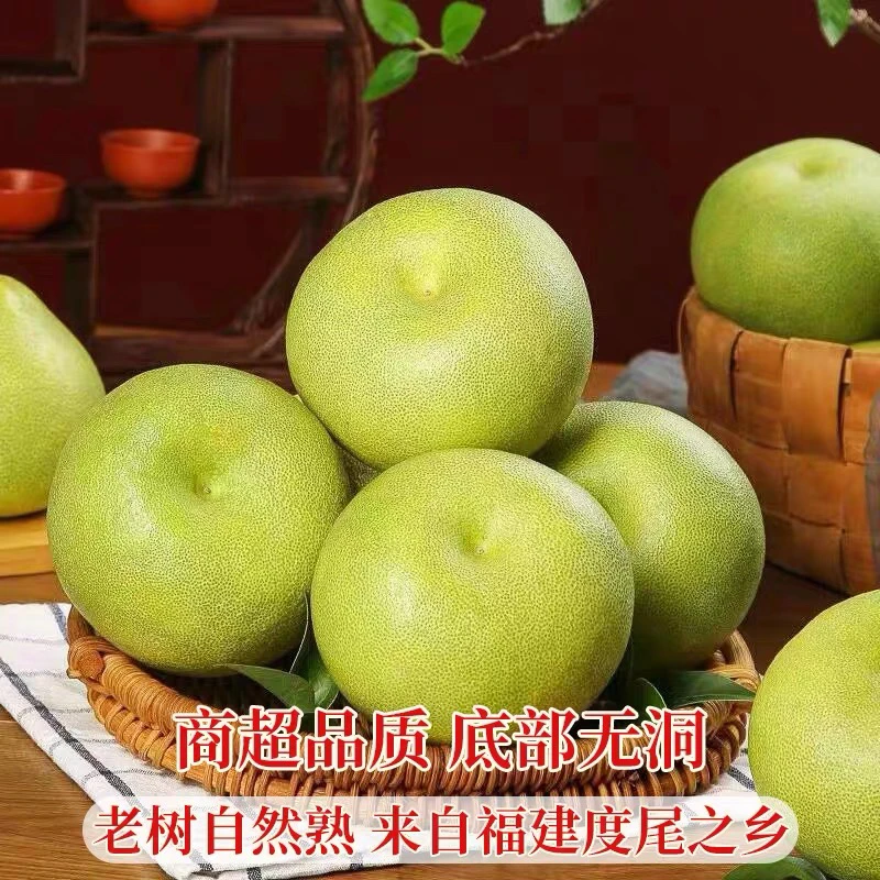 度尾文旦柚正宗福建仙游老树蜜柚新鲜当季现摘清甜多汁柚子果包邮
