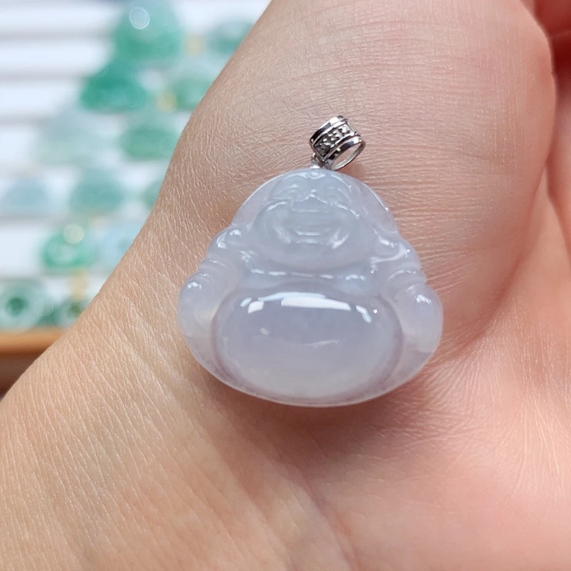 【闪购商品】吊坠(赠链)18K金镶嵌翡翠20-22-5.2