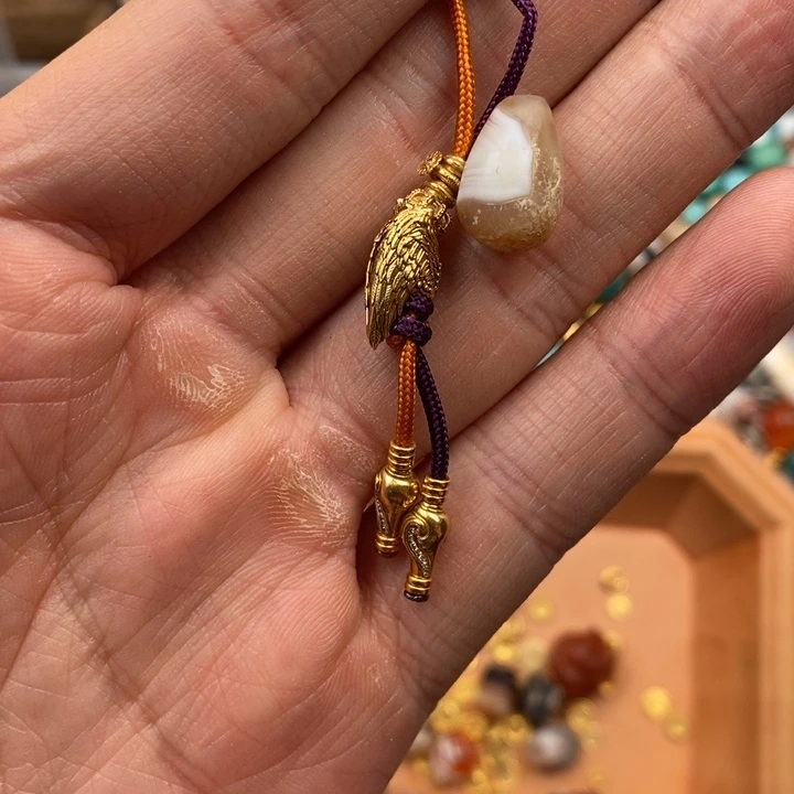 玛瑙/玉髓122K金镶嵌小****p