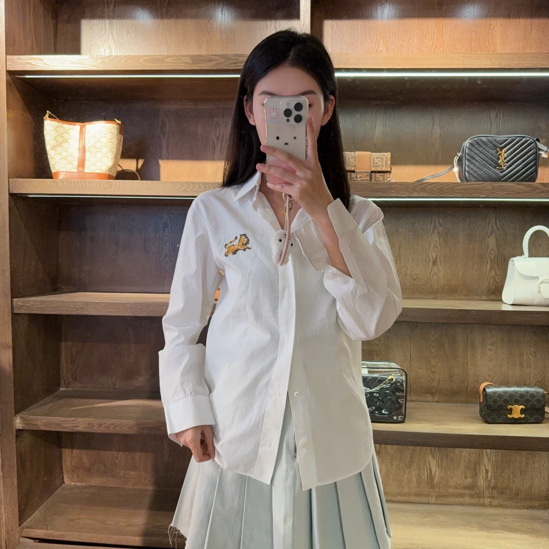 95新 DIOR/迪奥 麦殿/小狮子衬衫41码白色/250526XJYZY02