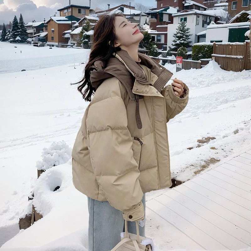 设计感短款棉服女短款2025新款韩版宽松面包服小个子冬装棉衣外套