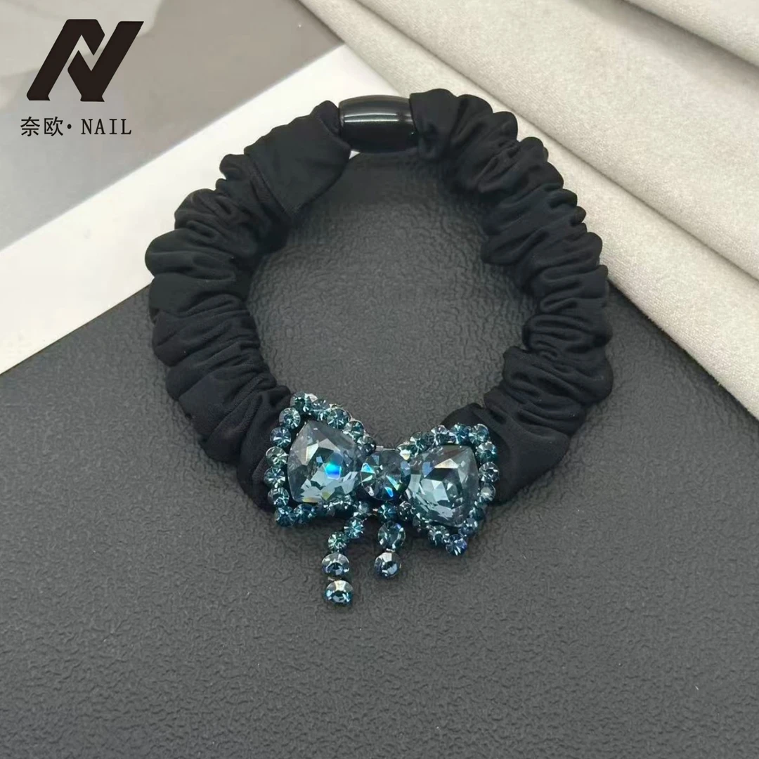 【NAIL·奈欧】韩标正版设计师系列6371皇家蓝色发圈头绳精致高级