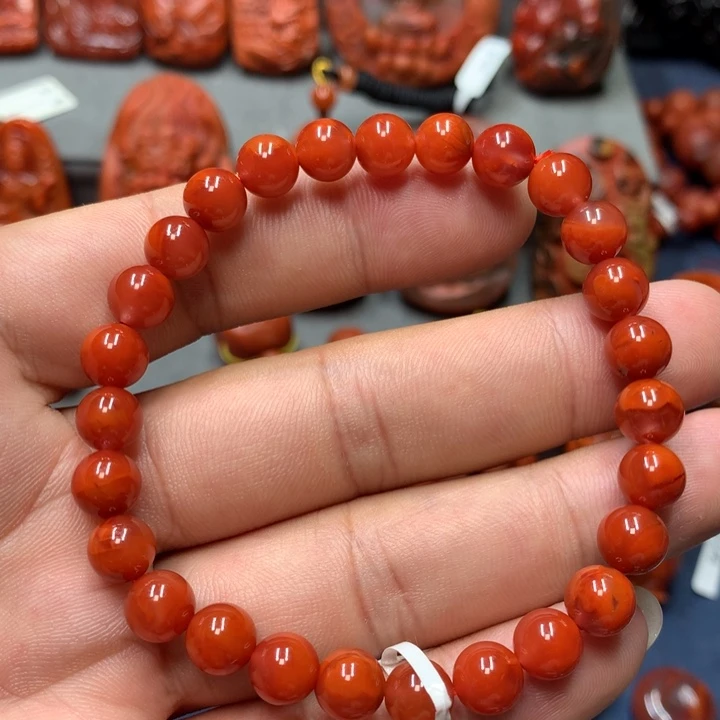未镶嵌手串南红玛瑙7+m m