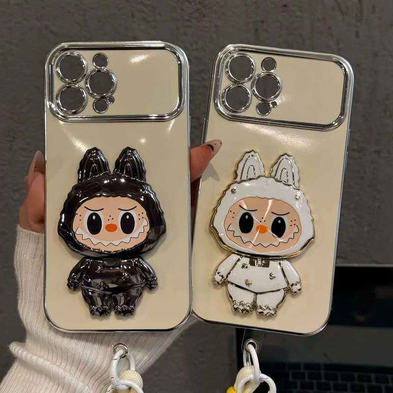 适用苹果16pro手机壳iPhone15创意6D视窗华为60小众ins白色小可爱