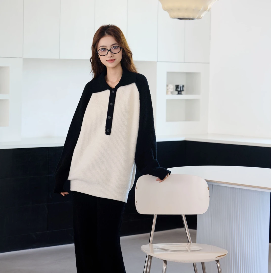 佐佐/2025新款加绒加厚半边绒家居服秋冬保暖睡衣