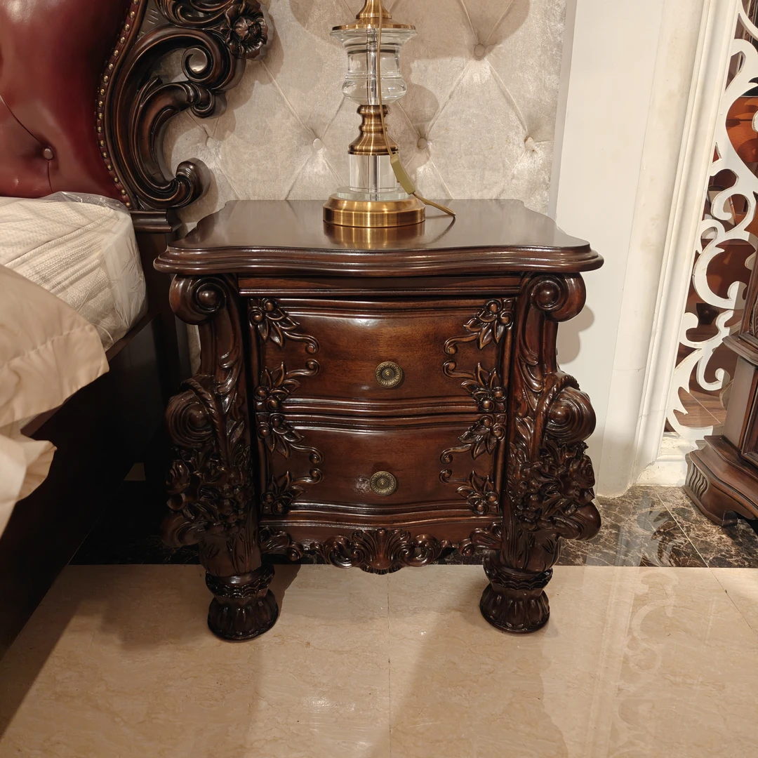 床头柜650*500*640mm 美式别墅古典雕花奢华