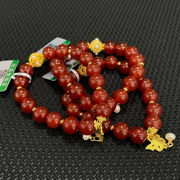 【专专属】原创红玛瑙单圈手链 约10mm 多样性发一件 047DCC