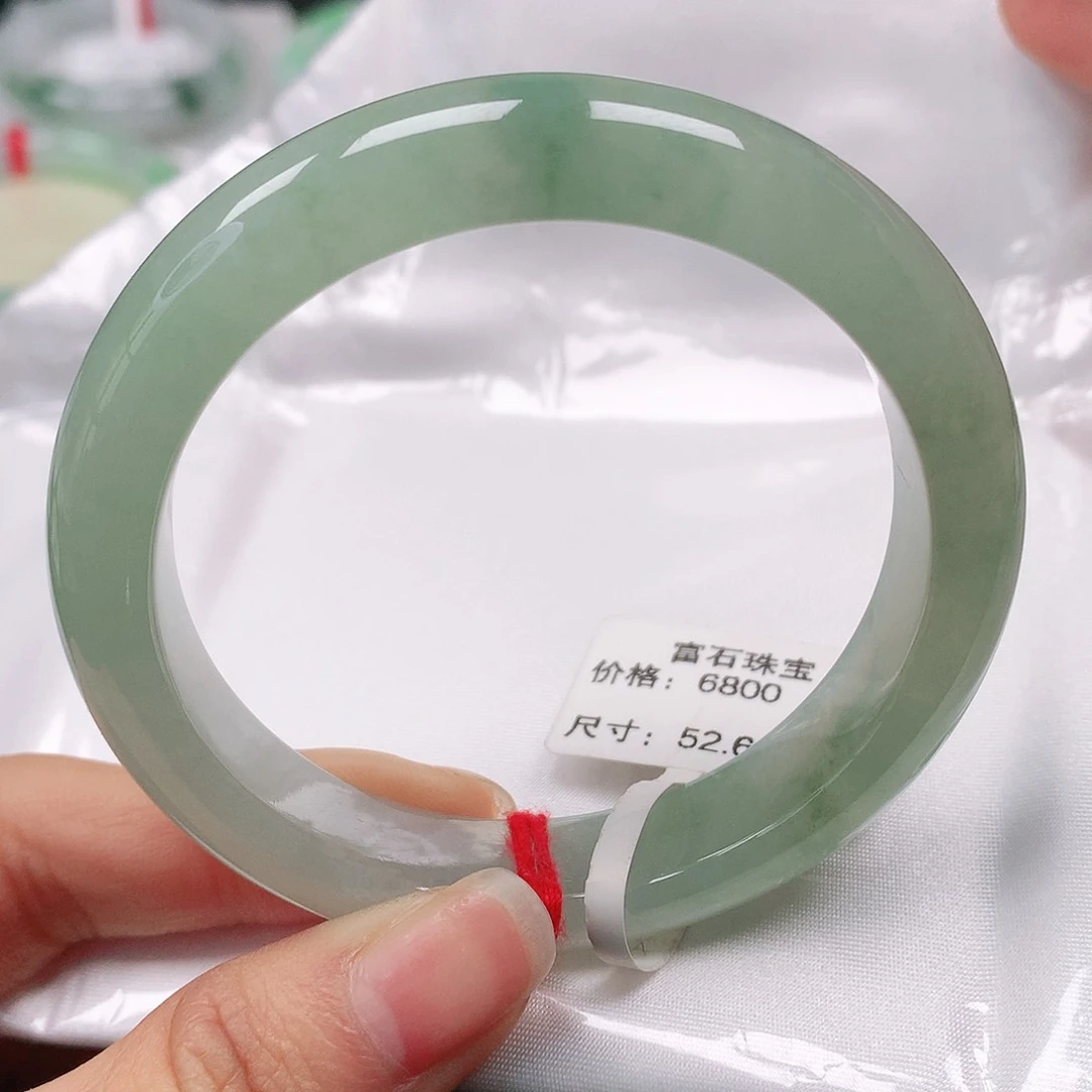 翡翠手镯未镶嵌天然翡翠手镯52