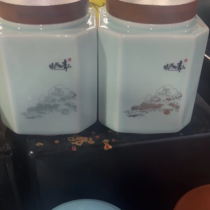 摆件三润陶瓷茶叶罐密封罐