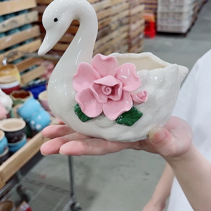 有孔，凑10元包邮陶瓷花盆发货！