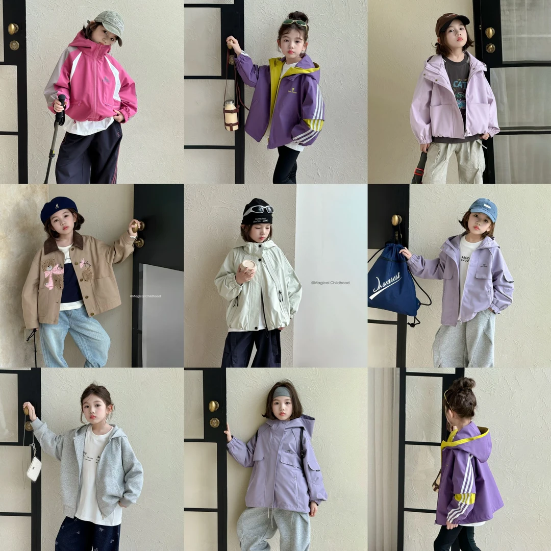 二号新秋款链接（201-226）女中大童2025新款外套冲锋衣916
