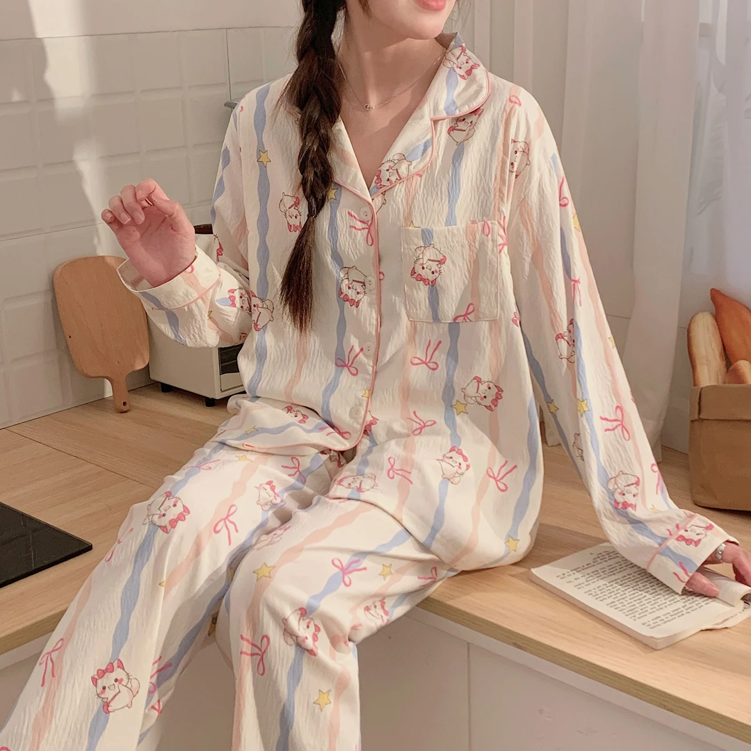 【夏季云感棉-带胸垫】月子服春秋薄款5-9月孕妇产后哺乳衣产妇套装