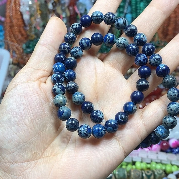 玛瑙/玉髓未镶嵌珠宝半成品帝皇松卡8mm