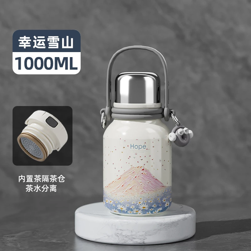 Big car/大卡大容量保温杯户外便携学生可爱水杯316不锈钢保温壶A