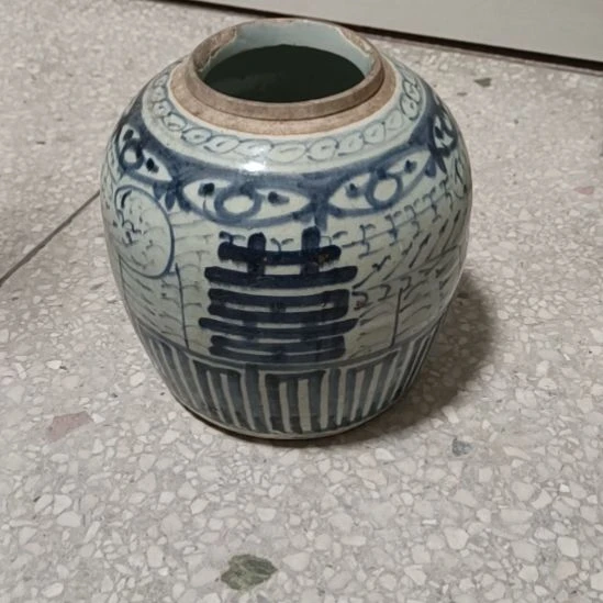 陶其他双双双喜临门罐罐摆件青花陶瓷摆件青花陶瓷