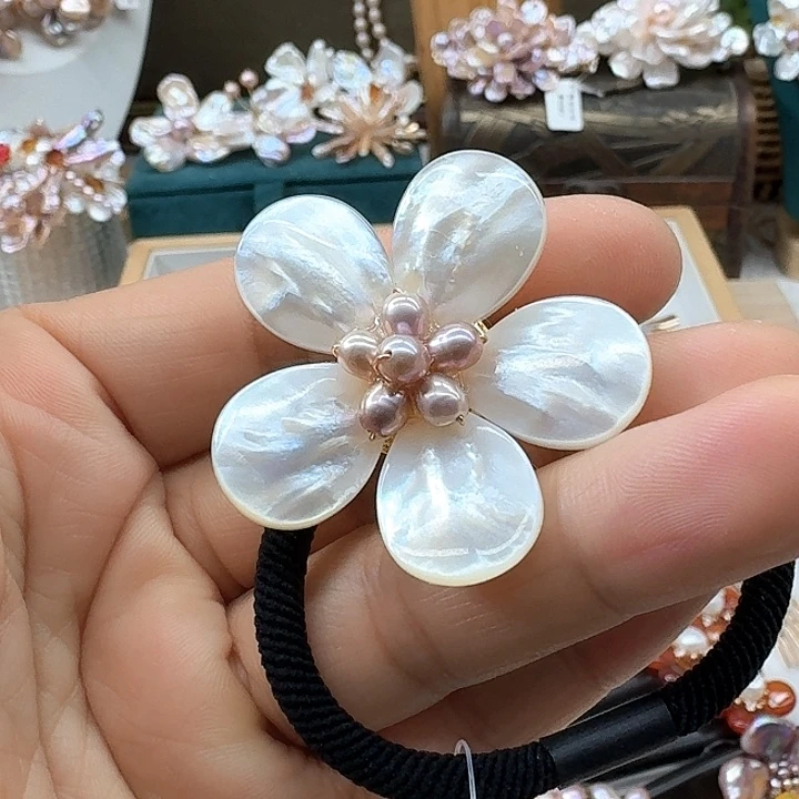 淡水珍珠发饰未镶嵌