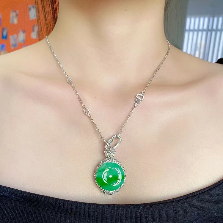 铜合金项链 新款双开扣万能链镀18k色扣头氛围感配饰锆石项链搭配