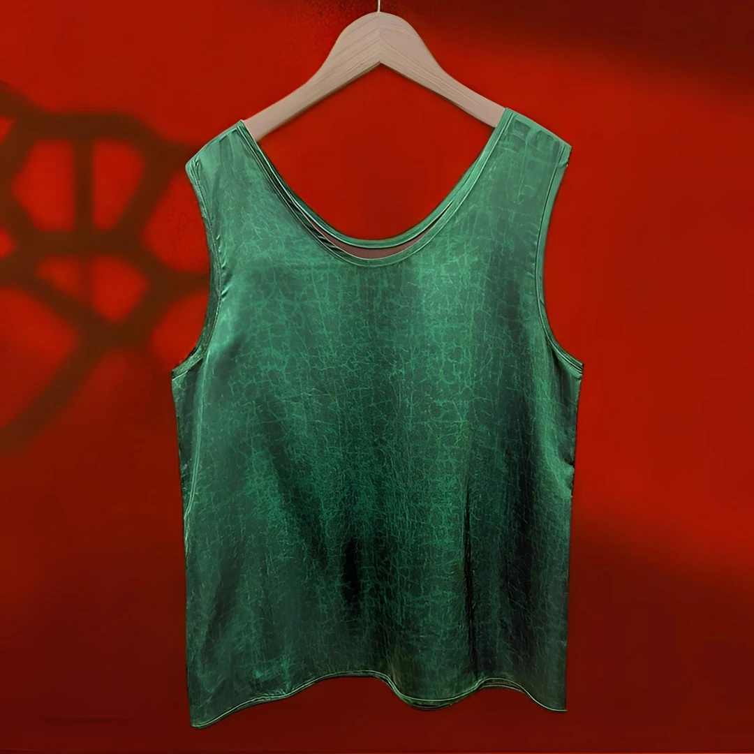 <<非遗美学>>100桑蚕丝时尚百搭真丝龟文背心T1434