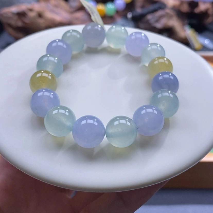 【闪购商品】翡翠手串未镶嵌糖果色手串卡12