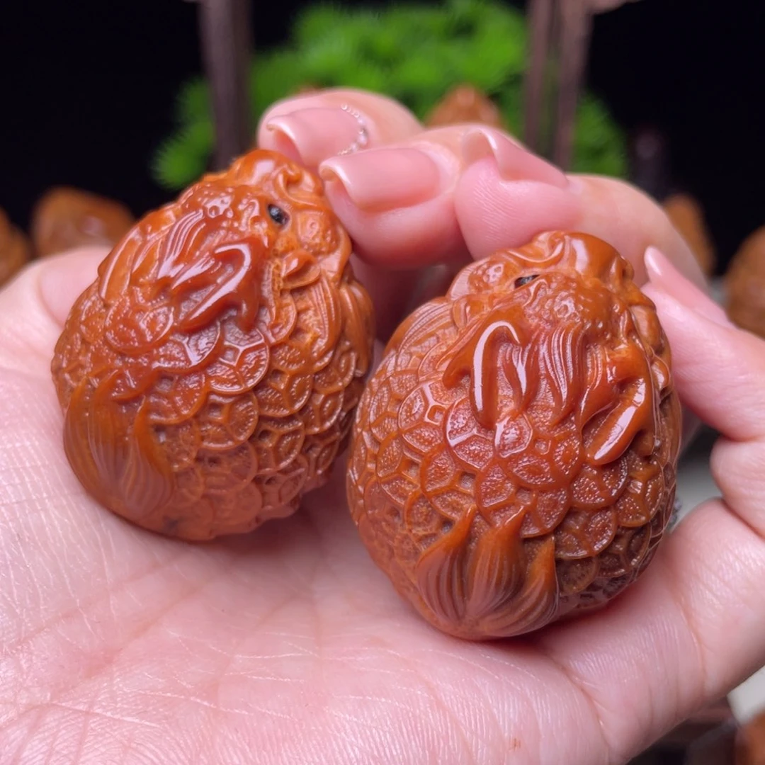 吊坠橄榄核金币龙龟手球3.5