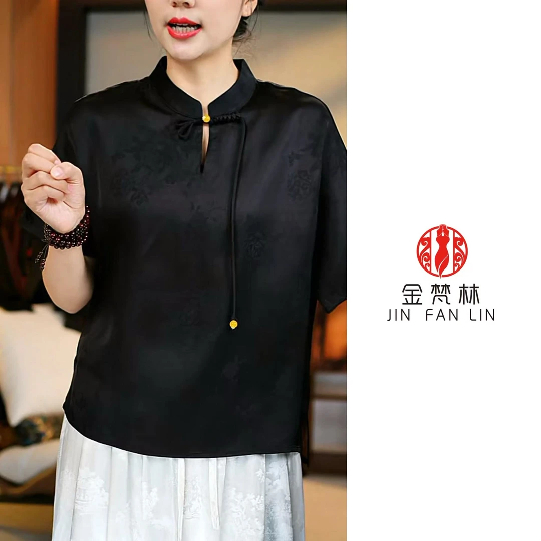【瑾瑜】新中式国风旗袍领小上衣中年妈妈装