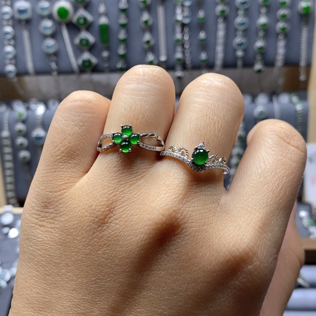 翡翠颈饰银S925镶嵌沫*?无证书/假一赔四