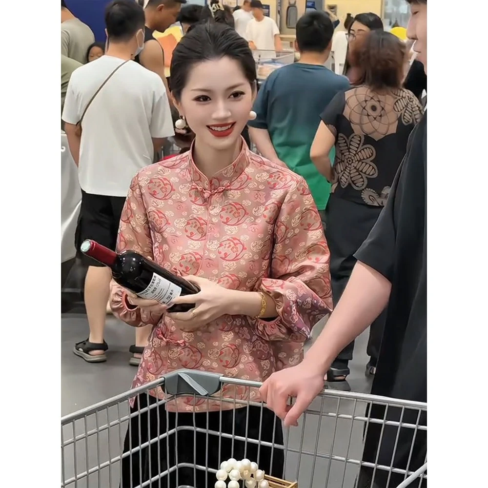 新中式女装国风上衣禅意高端精致唐装打底衬衫小衫女2025秋季新款