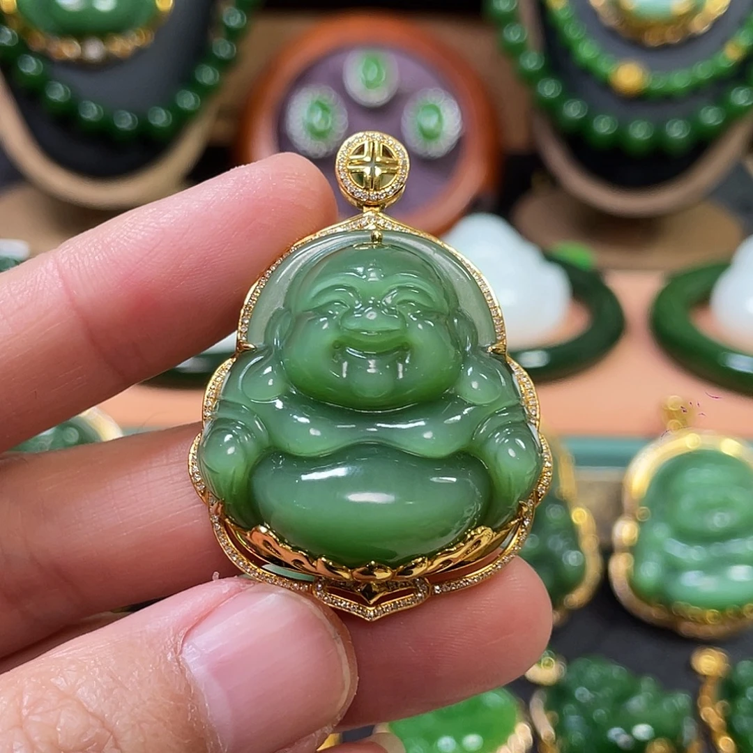 和田玉（碧玉）未镶嵌颈饰35mm