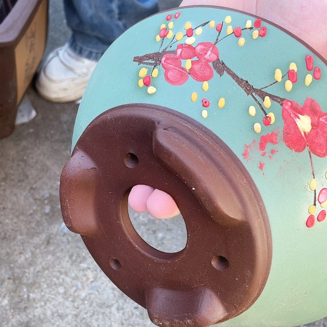 绿斗盆点菜小号花盆紫砂花盆