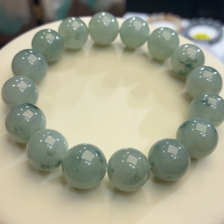 翡翠未镶嵌手链冰胶晴飘卡13.3