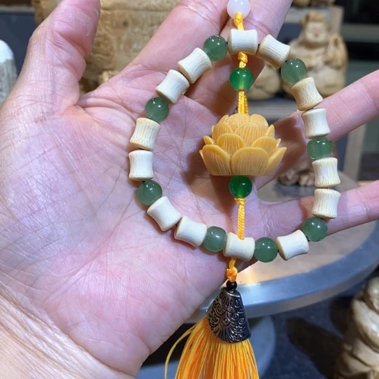 竹手工制作摆件手把根付新品