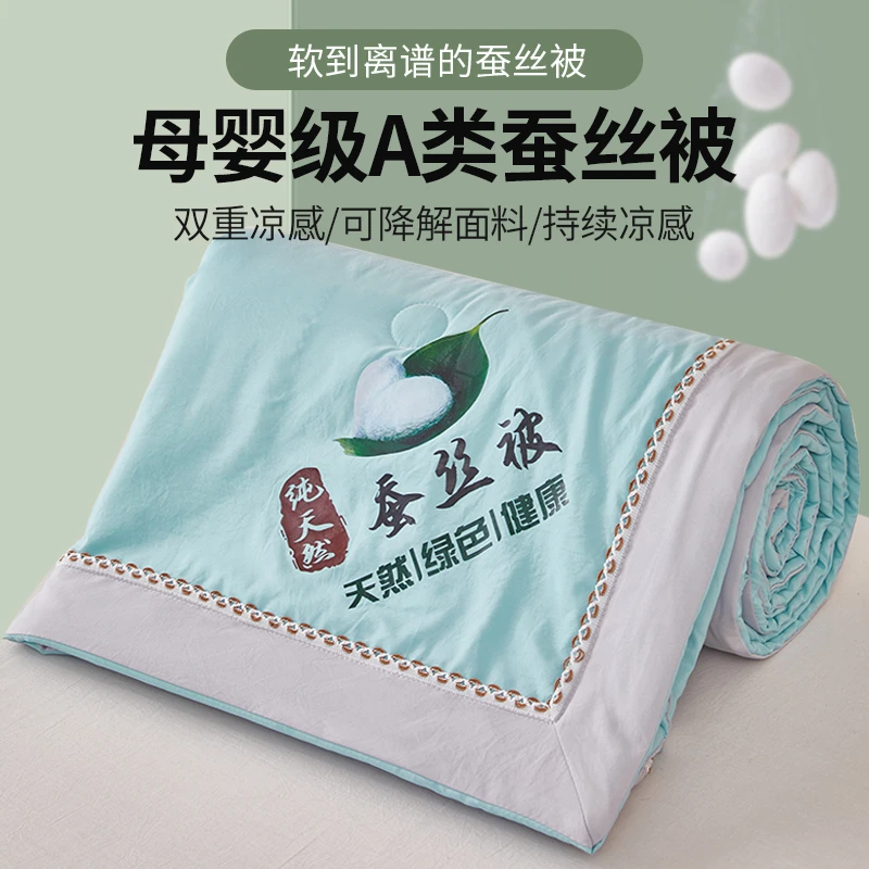 国标蚕丝被100桑蚕丝被子纯天然天丝棉夏凉被空调被夏季薄款夏被