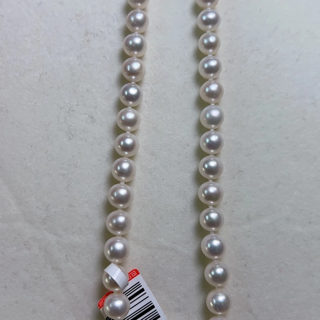 淡水珍珠颈饰银S925镶嵌7-8淡水珍珠
